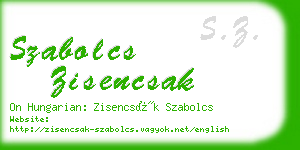 szabolcs zisencsak business card